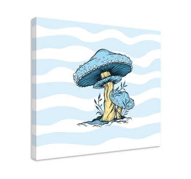 Obraz kuchenny Ilustracja z niebieskim grzybem - TenStickers