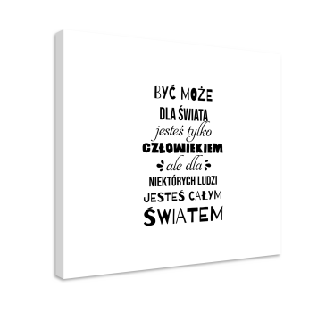 Obraz z napisem motywacyjnym Cały świat - TenStickers