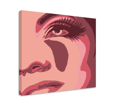 Obraz z postaciami portret uderzającej twarzy - TenStickers