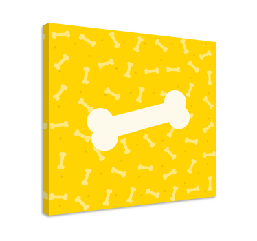 Obraz pies śliczna żółta kość dla psa - TenStickers