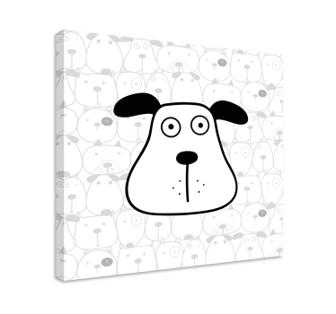 Obraz psy głowa psa w stylu kreskówkowym - TenStickers