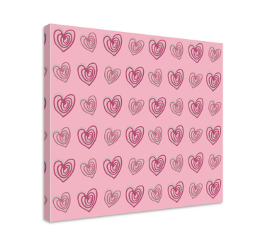 Obraz z cytatem motywacyjnym wzór w serca - TenStickers