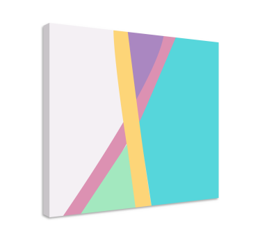 Obraz abstrakcyjny geometryczna, kolorowa gra - TenStickers