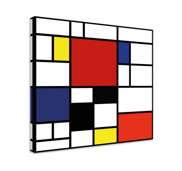 Obraz abstrakcyjny bloki kolorów geometrycznych - TenStickers