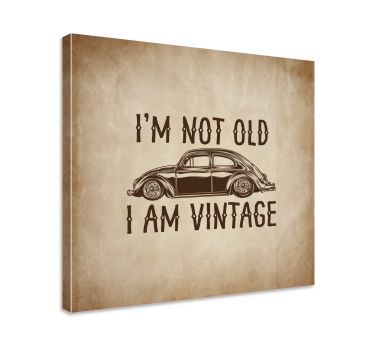 Obraz vintage z cytatem o klasycznych samochodach - TenStickers