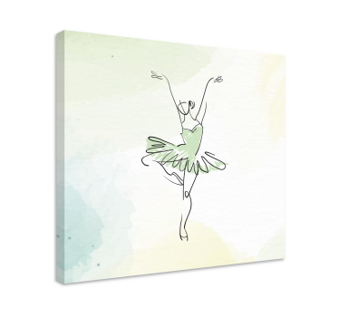 Obraz baletnicy w eleganckim ruchu baletowym - TenStickers