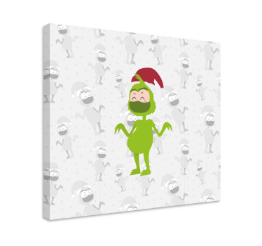 Obraz z postaciami radosna zielona postać - TenStickers