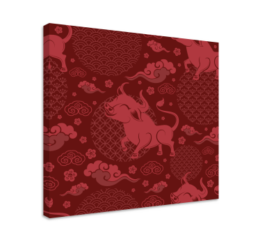 Obraz retro Wzór vintage w stylu chińskim - TenStickers
