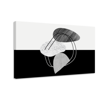 Obraz abstrakcyjny fuzja geometrycznych kształtów - TenStickers