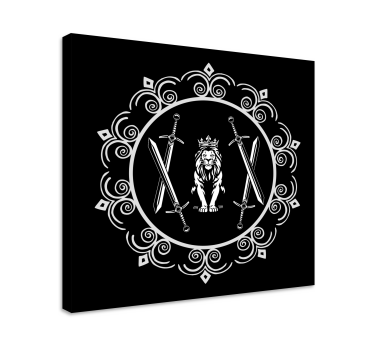 Obraz drzewa lwa z mieczami - TenStickers