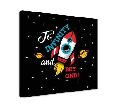 Obraz dinozaury przygoda z rakietą - TenStickers