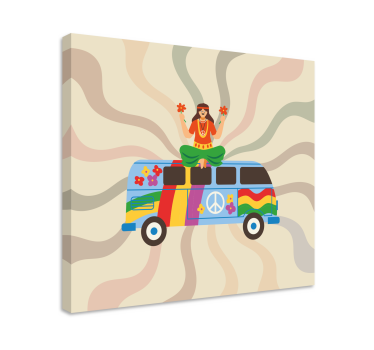 Obraz superbohaterowie bus kwiatowej mocy - TenStickers