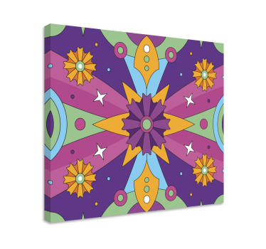 Obraz abstrakcyjny kolorowy geometryczny wzór - TenStickers