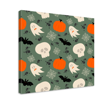 Obraz dinozaury z elementami halloweenowymi - TenStickers