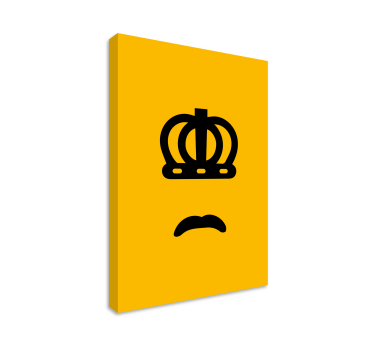 Obraz abstrakcyjny emblemat królewskiej twarzy - TenStickers