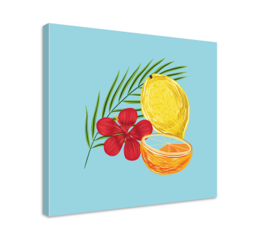 Obraz kuchenny Pastelowy wzór owoców cytryny - TenStickers