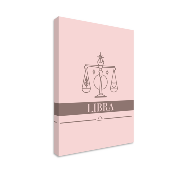 Obraz Projekt znaku zodiaku waga różowa karta - TenStickers