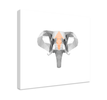 Obraz słonie geometryczna głowa słonia - TenStickers