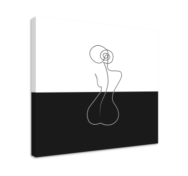 Obraz abstrakcyjny w minimalistycznej linii - TenStickers