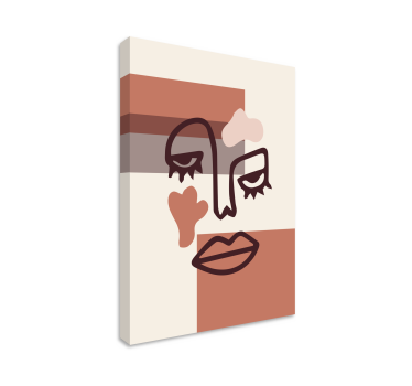 Obraz abstrakcyjny sztuka abstrakcyjnej twarzy - TenStickers