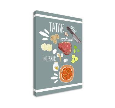 Obraz kuchenny Danie "tatarskie" - TenStickers