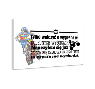 Obraz ruch Cytat żużlowy - TenStickers
