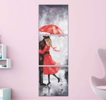 Elegancki obraz romantyczny uścisk paryża - TenStickers