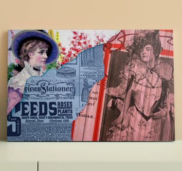 Elegancki obraz portrety mody w stylu vintage - TenStickers