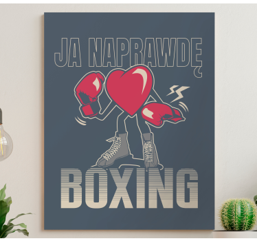 nowoczesny obraz Kocham boks - TenStickers