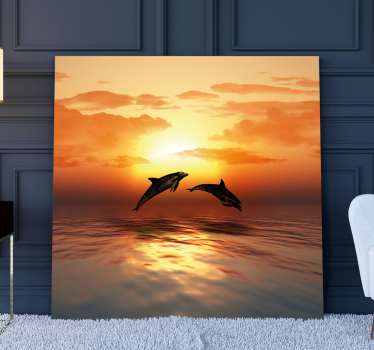Obraz 3d Skaczące delfiny - TenStickers