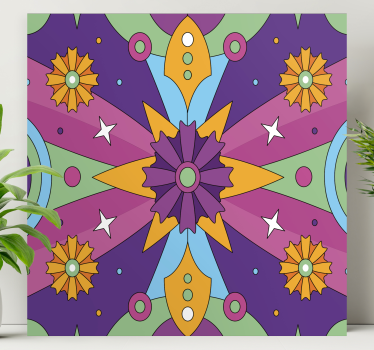 Obraz abstrakcyjny kolorowy geometryczny wzór - TenStickers