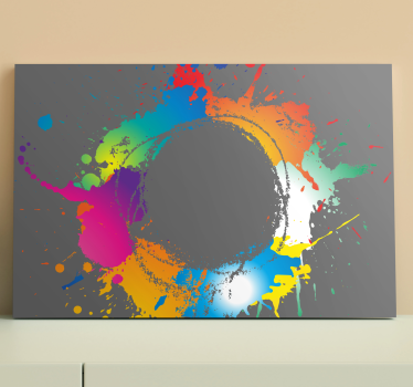 Obraz abstrakcyjny kolorowy splash krąg - TenStickers