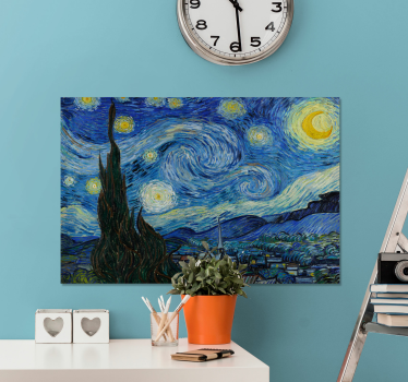 Płótno artystyczne "Gwiaździsta noc" Van Gogha - TenStickers