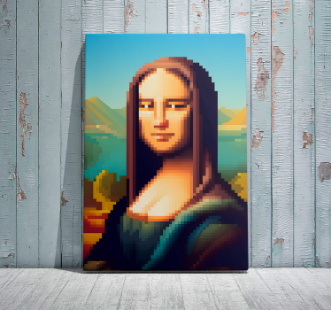 Obraz artystyczny sztuka pikselowa giocondy - TenStickers