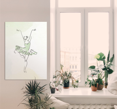 Obraz baletnicy w eleganckim ruchu baletowym - TenStickers