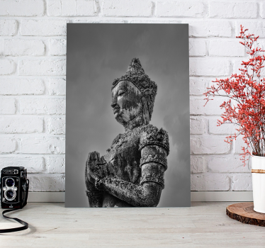 Obraz budda Szary buda - TenStickers
