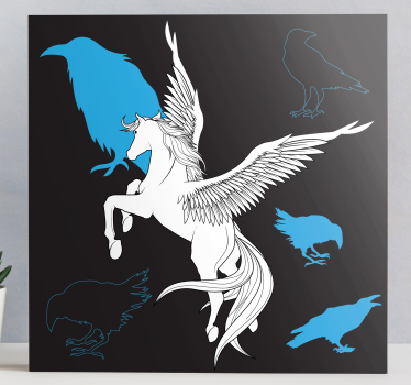 Obraz dinozaury lot mitycznego pegaza - TenStickers