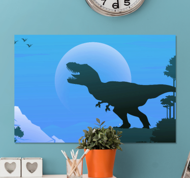 Obraz dinozaury sylwetka t-rexa - TenStickers