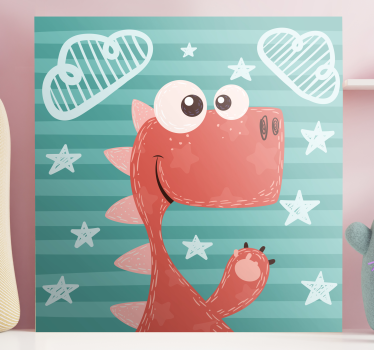 Obraz dinozaury urocze rysunkowe dinozaury - TenStickers