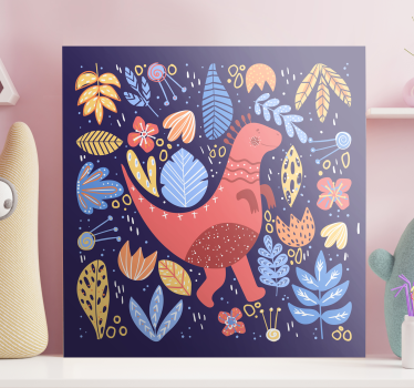 Obraz dinozaury wesoła ilustracja dinozaurów - TenStickers