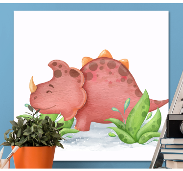 Obraz dinozaury mały triceratops - TenStickers