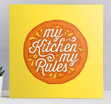 Obraz do kuchni My kitchen My rules  - TenStickers
