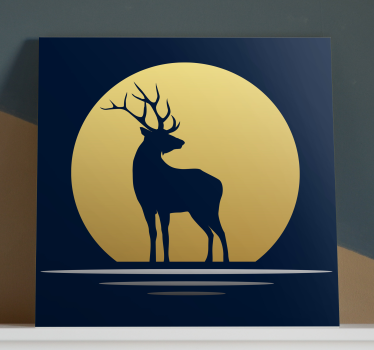 Obraz do salonu Jeleń w świetle księżyca - TenStickers