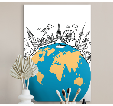Obraz Ikony punktów orientacyjnych - TenStickers