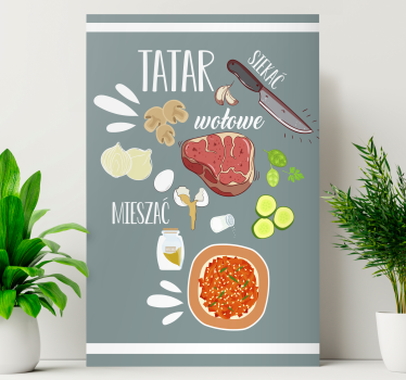 Obraz kuchenny Danie "tatarskie" - TenStickers
