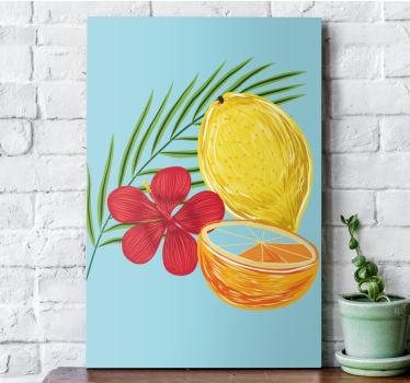 Obraz kuchenny Pastelowy wzór owoców cytryny - TenStickers