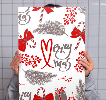 Obraz litery w świątecznym designie - TenStickers