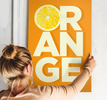 Obraz młodzieżowy tekst Orange  - TenStickers