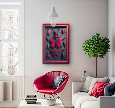 Obraz motyle 3D Viva Magenta - TenStickers