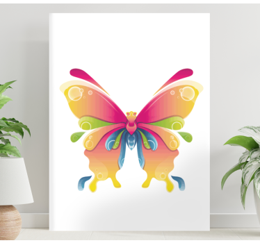 Obraz motyle Kolorowy malowany motyl - TenStickers